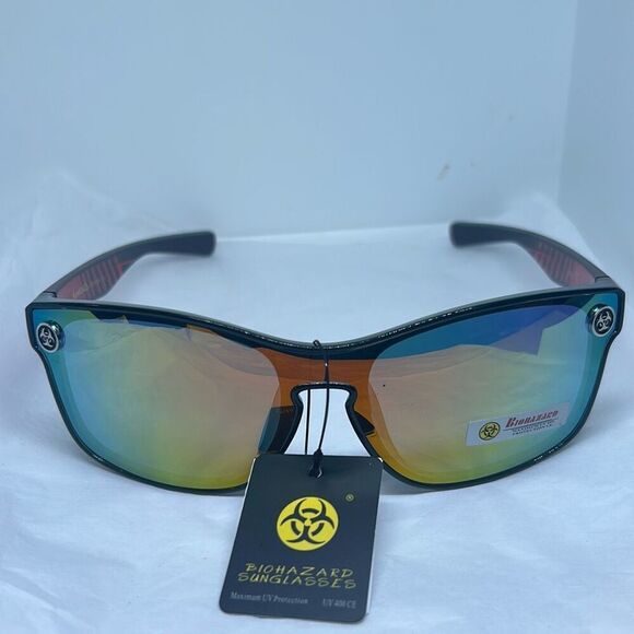 Biohazard Sunglasses Mirrored – Maximum UV Protection - Picture 3 of 3